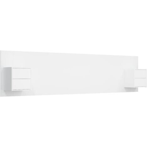 Tête de lit avec armoires Blanc Bois d'ingénierie vidaXL