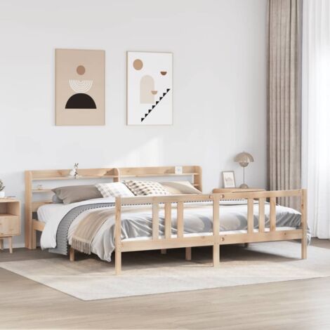Cadre de lit avec tête de lit sans matelas 200x200 cm vidaXL (1/5)