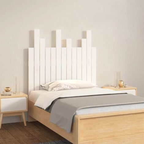 Tête de lit murale Blanc 82,5x3x80 cm Bois massif de pin vidaXL