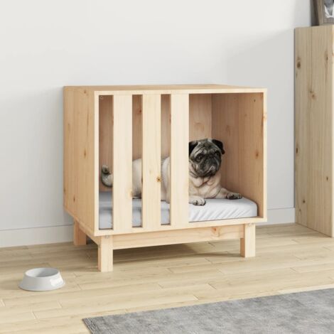 Niche pour chien 60x45x57 cm Bois de pin massif vidaXL