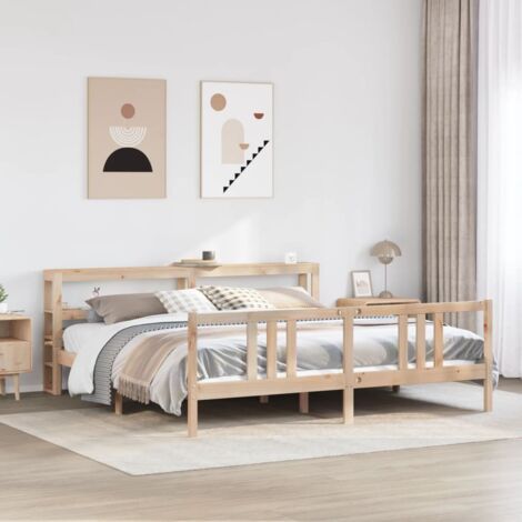 Cadre de lit avec tête de lit sans matelas 200x200 cm vidaXL (1/5)