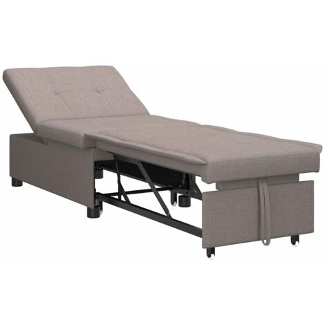 Canapé-Lit Taupe 194 x 67 x 37 cm tissu vidaXL (1/5)