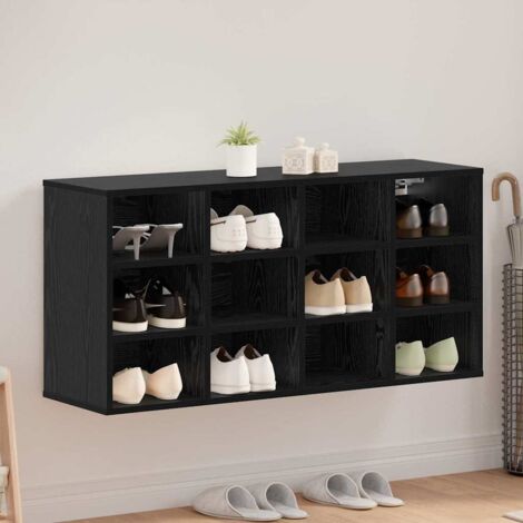 Cabinet à chaussures Chêne noir 103x30x51 cm Bois d'ingénierie vidaXL
