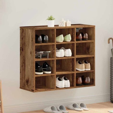 Cabinet à chaussures Bois ancien 103x30x51 cm Bois d'ingénierie vidaXL