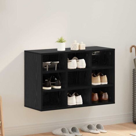 Cabinet à chaussures Chêne noir 103x30x51 cm Bois d'ingénierie vidaXL