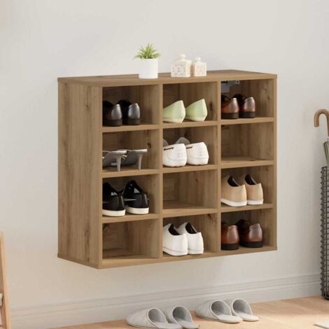 Cabinet à chaussures avec étagère avec stockage chêne artisanal 103x30x51 cm vidaXL