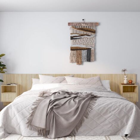 Tête de lit avec armoires Chêne sonoma Bois d'ingénierie vidaXL (1/5)