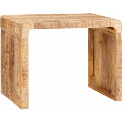 Vidaxl – Table d'appoint en bois de manguier massif 60 x 35 x 45 cm – Design rustique pour intérieur – Table rectangulaire unique (1/5)