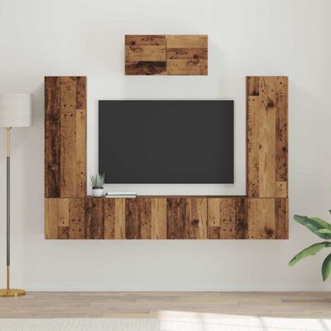 vidaXL Ensemble meuble TV 7 pcs Bois Ancien Bois d'ingénierie (1/5)