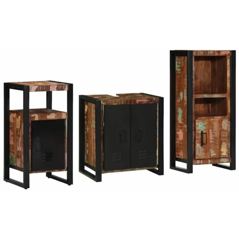 Ensemble de mobilier de salle de bain avec étagère 3 pcs vidaXL (1/5)