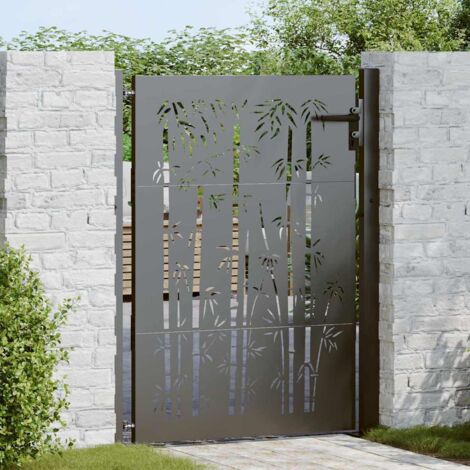 Porte de Jardin Noir 105 x 125 cm Acier enduit de poudre vidaXL