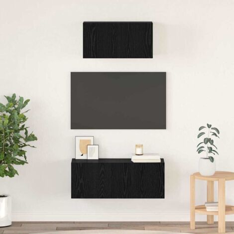 Ensemble meuble TV 2 pcs Chêne noir Bois d'ingénierie vidaXL