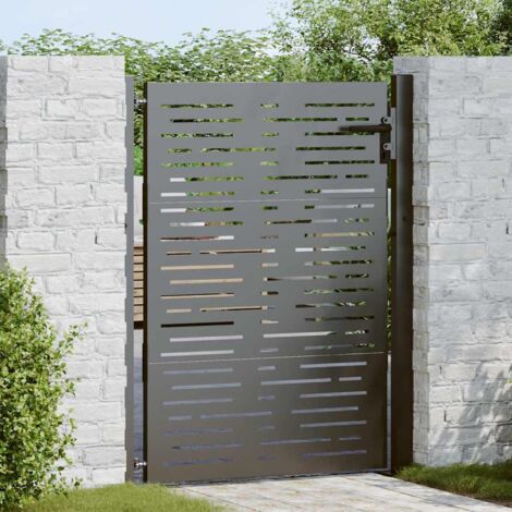 Porte de Jardin Noir 105 x 150 cm Acier enduit de poudre vidaXL
