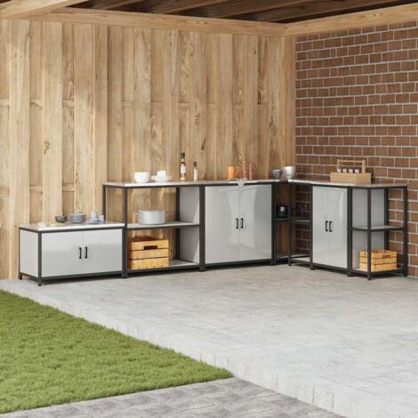 Étagère de rangement de cuisine Argenté Acier galvanisé vidaXL (1/5)