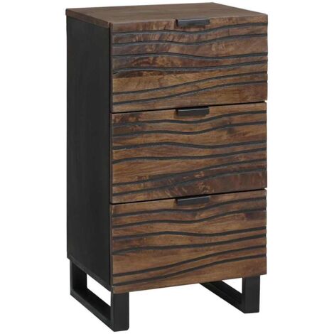 Buffet Marron 40 x 33 x 75 cm bois de manguier massif vidaXL (1/5)