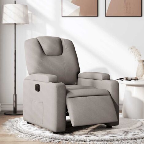 Fauteuil inclinable électrique Taupe Tissu vidaXL888120