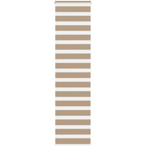 Store zèbre marron sable largeur du tissu 55,9 cm polyester vidaXL