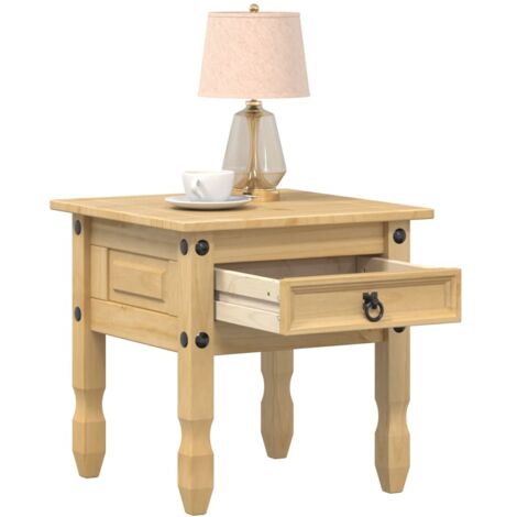 vidaXL Table d'appoint Corona 50x50x50 cm bois de pin massif (1/5)