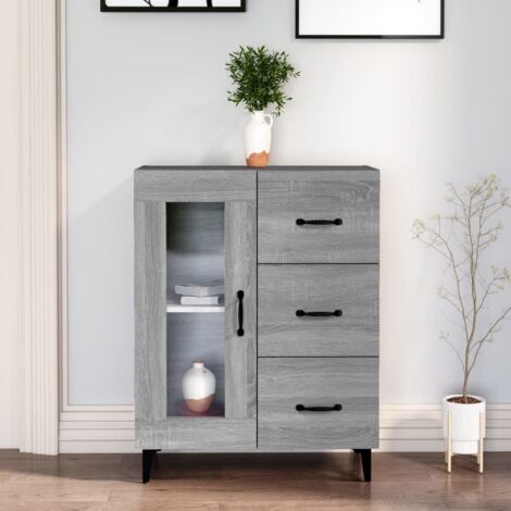 Buffet sonoma gris 69,5x34x90 cm bois d'ingénierie vidaXL