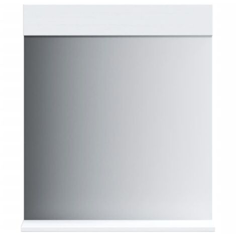 Miroir de salle de bain avec étagère BERG blanc bois massif vidaXL