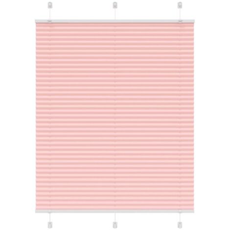 Store plissé rose 110x150 cm largeur du tissu 109,4cm polyester vidaXL