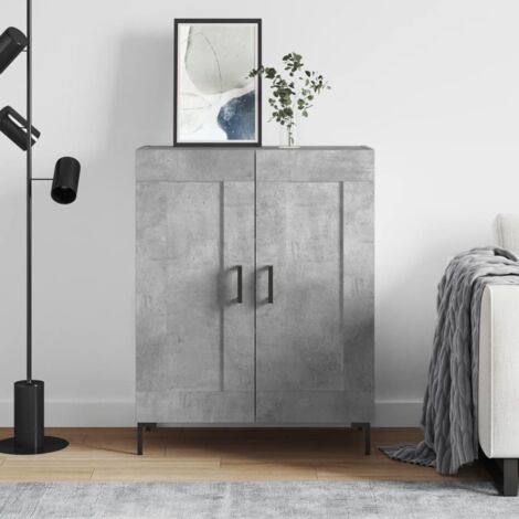 Buffet gris béton 69,5x34x90 cm bois d'ingénierie vidaXL (1/5)