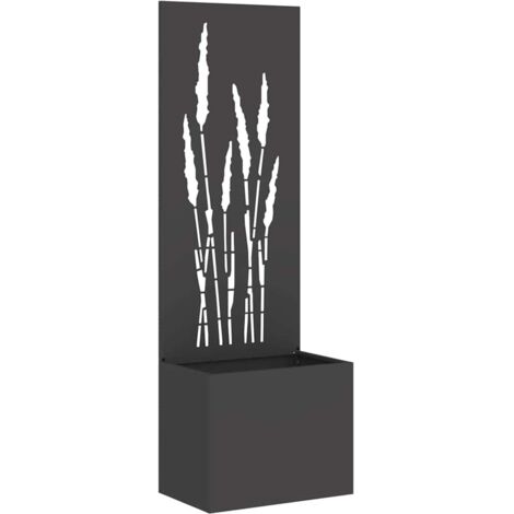Écran de confidentialité de jardin Fretwork Noir 50 x 140 cm vidaXL
