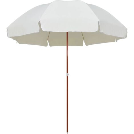 vidaXL Parasol de jardin avec mât en acier 300 cm sable