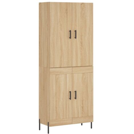 Buffet haut Chêne sonoma 69,5x34x180 cm Bois d'ingénierie vidaXL (1/5)