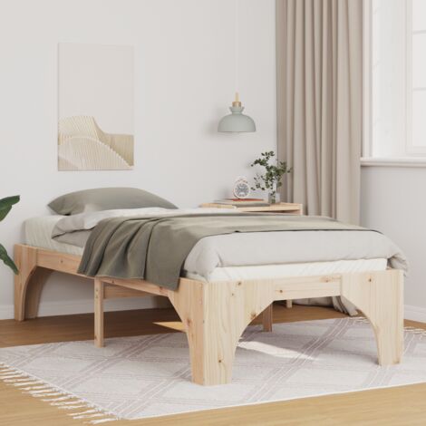 Cadre de lit Marron 90x190 cm Pin massif vidaXL (1/5)