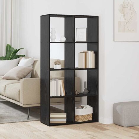 Bibliothèque Noir 69,5 x 29 x 137,5 cm Bois d'ingénierie vidaXL