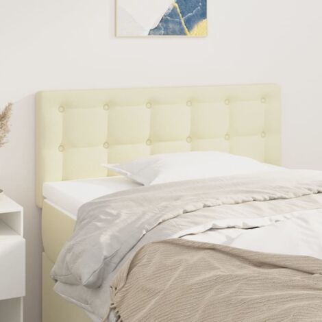 Tête de lit Style Scandinave pour chambre à coucher Crème 90x5x78/88 cm Similicuir vidaXL (1/5)