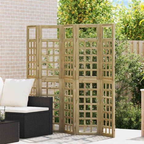 Brise-vue 5 pcs Marron 200 x 180 cm Pin imprégné vidaXL