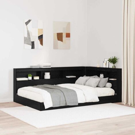 Tête de lit de rangement Chêne noir 120 cm Bois d'ingénierie vidaXL