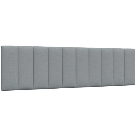 Vidaxl – Coussin de tête de lit gris clair 180 cm – Tissu 100% polyester – Rembourré fibre polypropylène – Fixation murale incluse