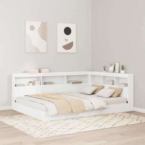 Tête de lit de rangement Blanc 135 cm Bois d'ingénierie vidaXL
