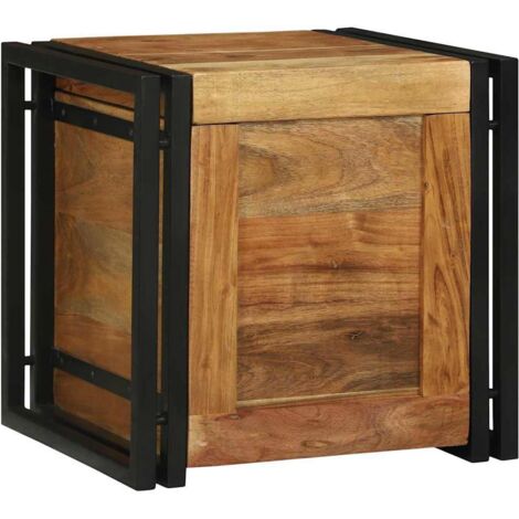Coffres de rangement 40 x 40 x 40 cm Bois d'acacia massif vidaXL (1/5)
