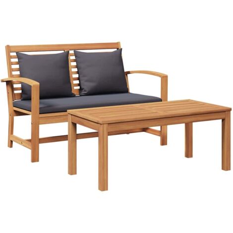 Banc de jardin Naturel 110 x 64 x 76.5 cm Bois de teck solide vidaXL (1/5)
