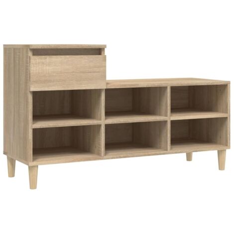 Armoire à chaussures Chêne sonoma 102x36x60cm Bois d'ingénierie vidaXL (1/5)