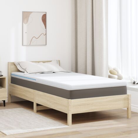 Surmatelas Blanc 90 x 200 cm Mousse à mémoire de gel vidaXL (1/5)