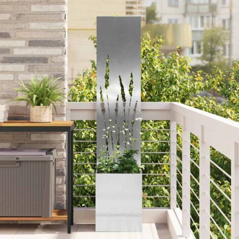 Écran de confidentialité de jardin Fretwork Argent 32 x 140 cm vidaXL