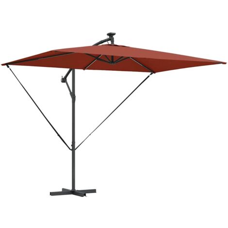 vidaXL Parasol Terre cuite 294 x 200 x 270 cm Polyester et Aluminium (1/5)