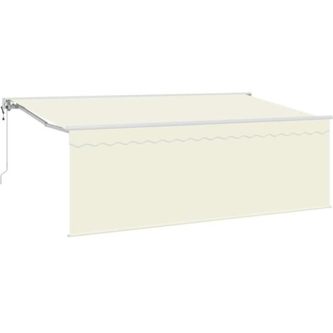 Auvent rétractable électrique Crème et Blanc 400 x 200 cm vidaXL (1/5)
