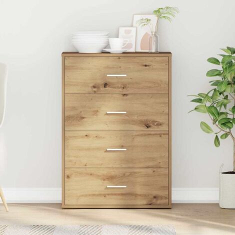 Buffet chêne artisanal 60 x 31 x 84 cm Bois d'ingénierie vidaXL (1/5)