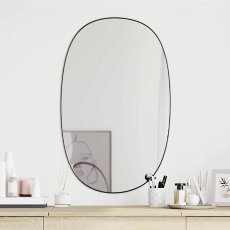 Miroir mural Noir 70x45 cm vidaXL