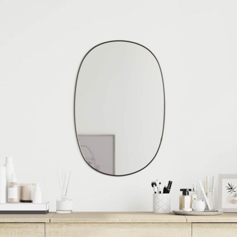 Miroir mural Noir 50x35 cm vidaXL