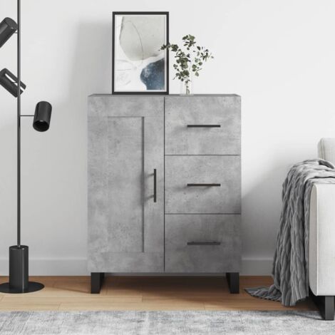 Buffet gris béton 69,5x34x90 cm bois d'ingénierie vidaXL (1/5)
