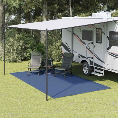 vidaXL Tapis de tente Bleu 250 x 250 cm Polyester