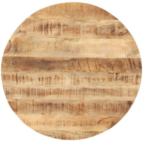 Vidaxl – Dessus de table rond en bois de manguier massif 40 cm – Épaisseur 25-27 mm – Finition poli, peint et verni – Pour rénovation table