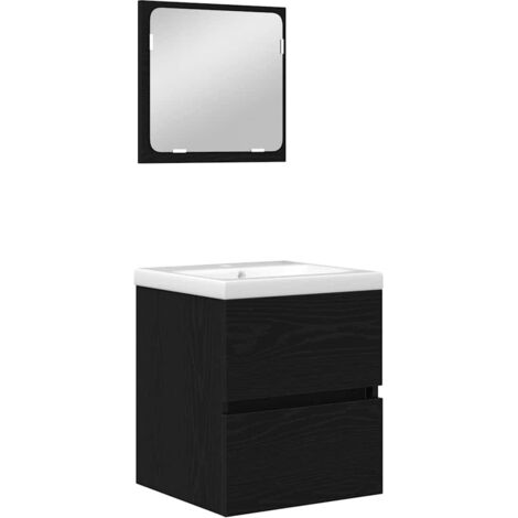 vidaXL Ensemble de mobilier de salle de bain 2 pcs Bois d'ingénierie